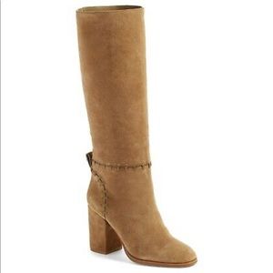 Tory Burch Suede Block Heel Boots